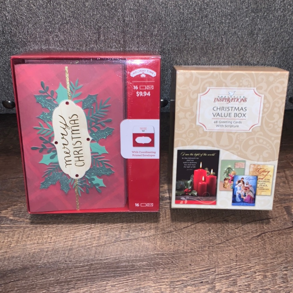 NWOT Two boxes of Christmas cards